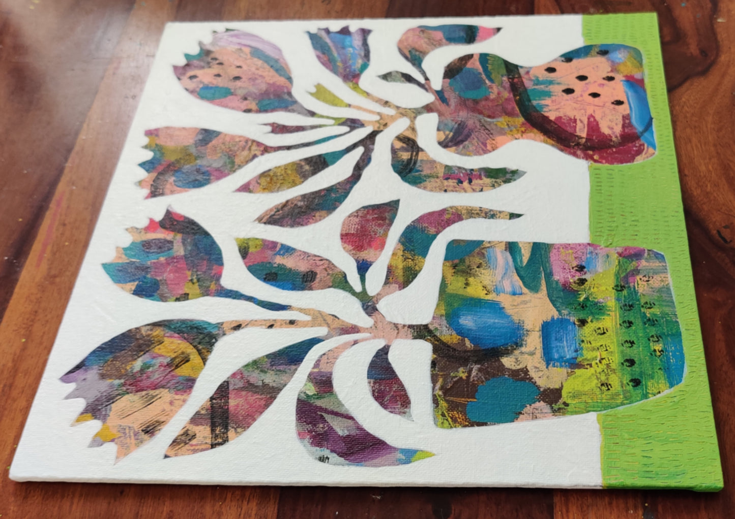 Vibrant Floral Vases - 8 | 12" x 12" | Acrylic on Canvas board
