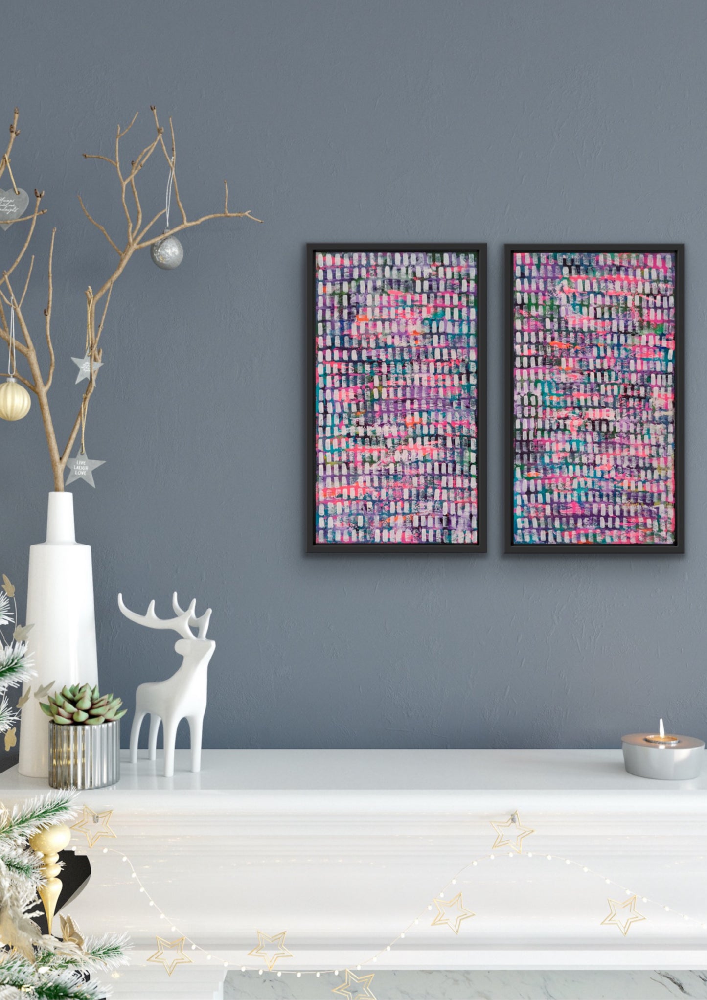 Breeze | 20" x 18" |  Diptych | Acrylic on canvas