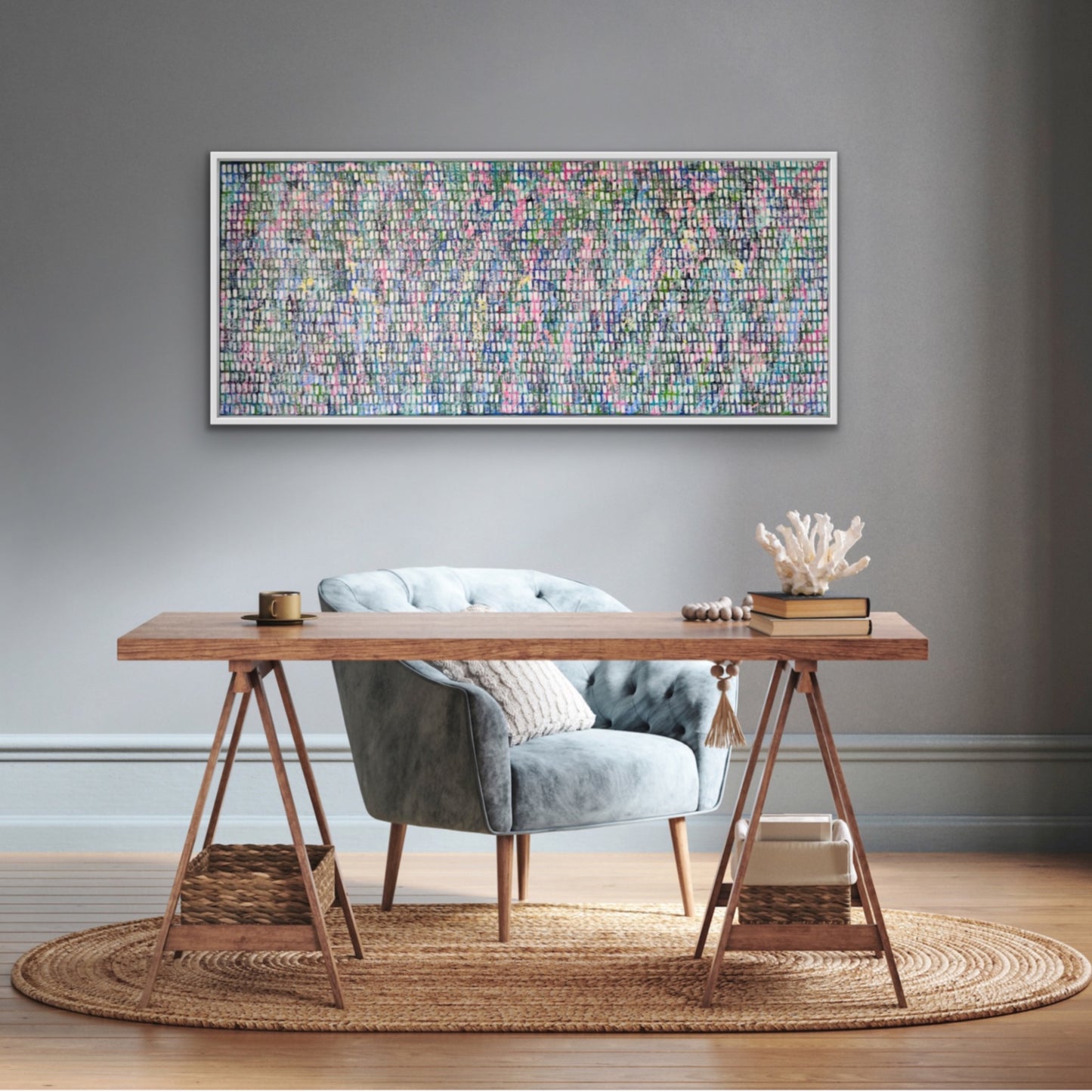 Blooming Happiness | 60" x 24" | Acrylic on Canvas