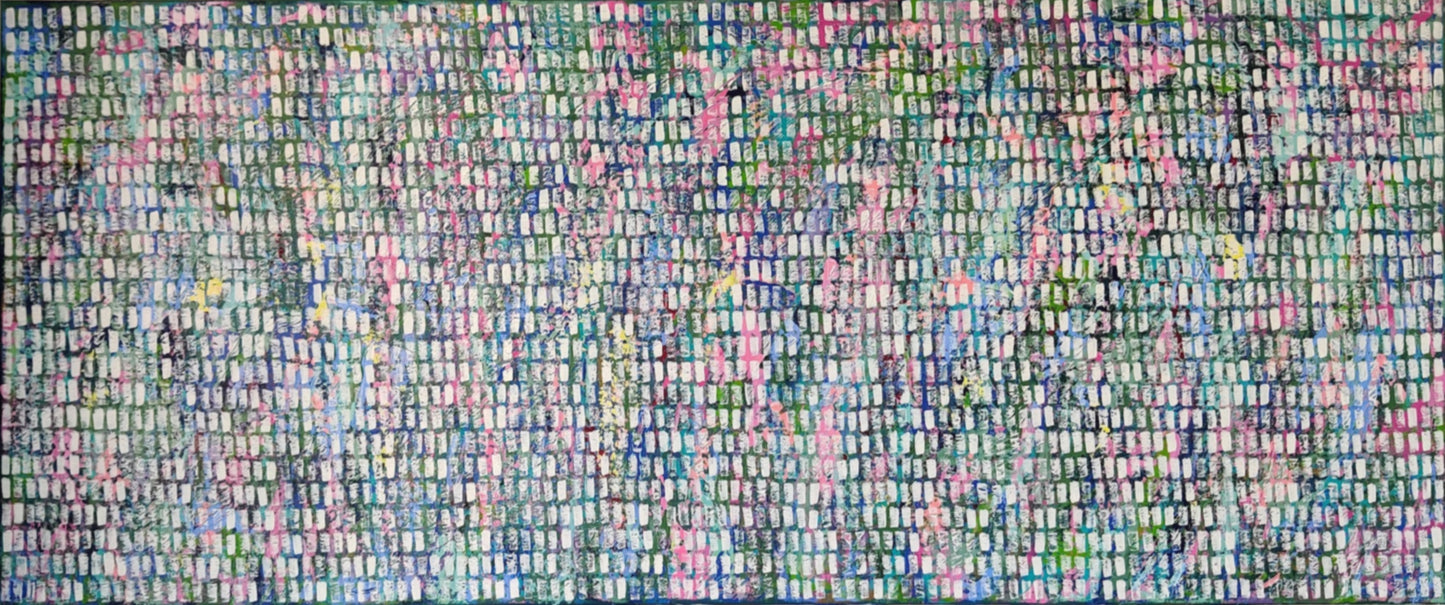 Blooming Happiness | 60" x 24" | Acrylic on Canvas