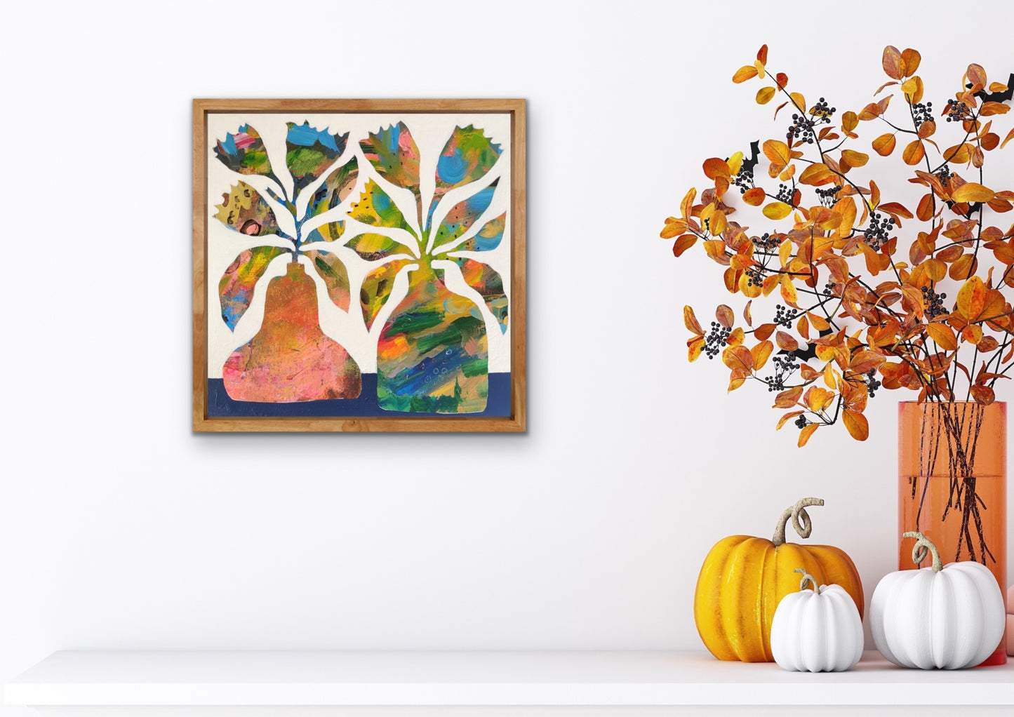 Vibrant Floral Vases - 7 | 12" x 12" | Acrylic on Canvas board