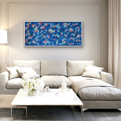 Shine through blue | 60" x 24" | Acrylic on canvas