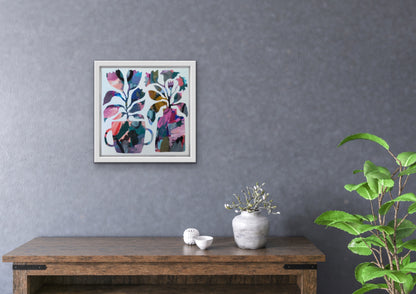 Vibrant Floral Vases - 5 | 12" x 12" | Acrylic on Canvas